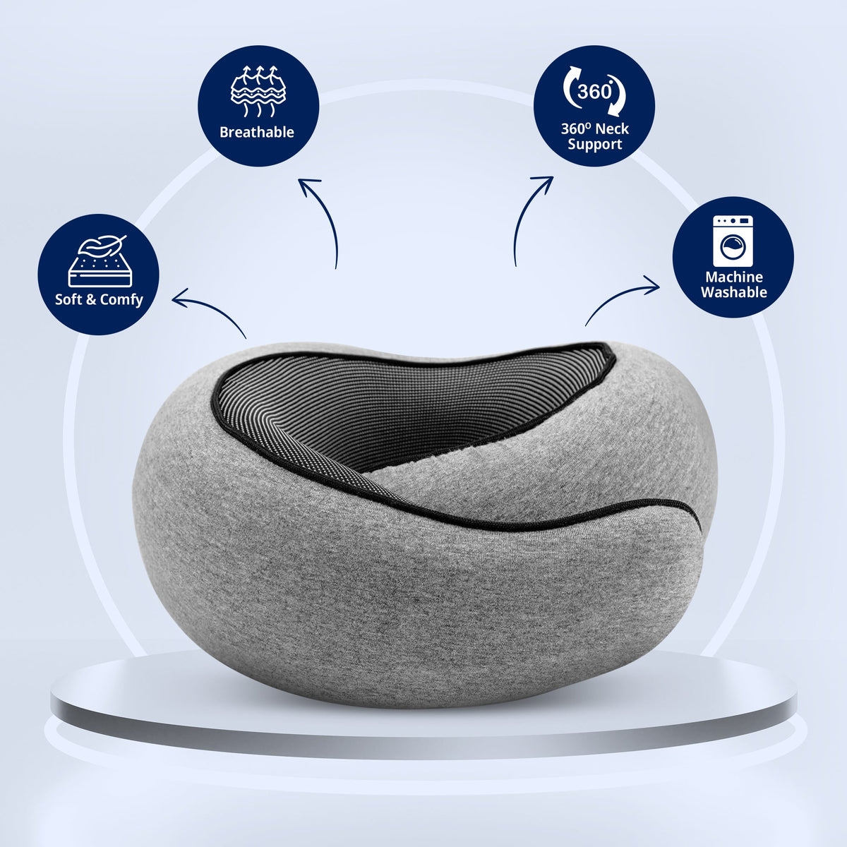 Travel Pillow for Neck, Head and Shoulder Support