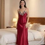 Silk Flowy Nightgown - Nightwear & Dress